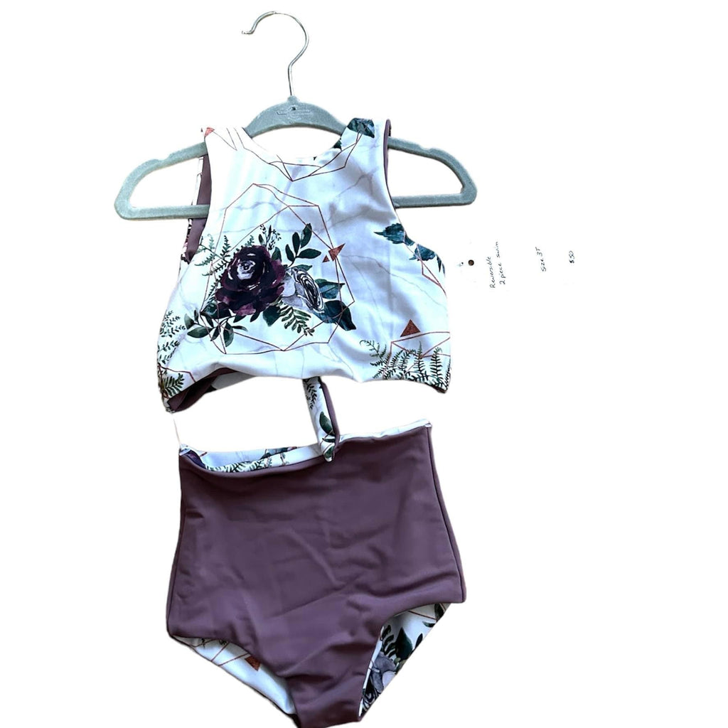 Caged beauty reversible swim size 4