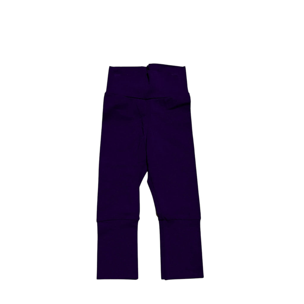 Navy solid grow with me leggings 3-12m