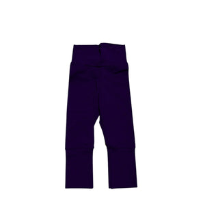 Navy solid grow with me leggings 3-12m