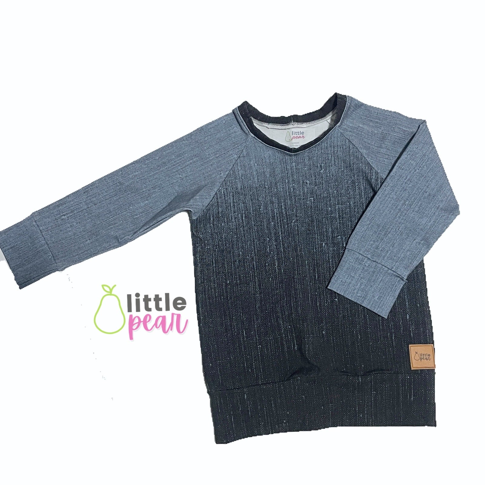 Denim fade raglan, size 4
