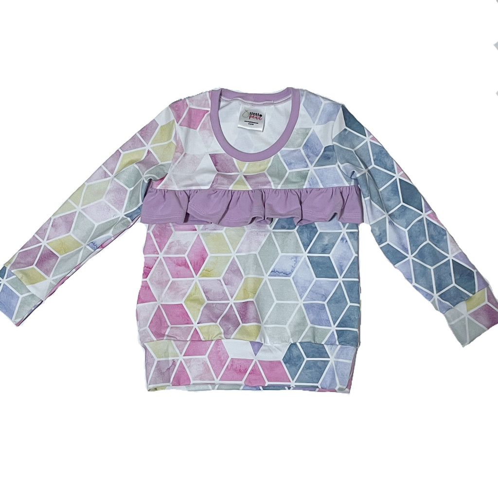 Surprise print ruffled Aubree